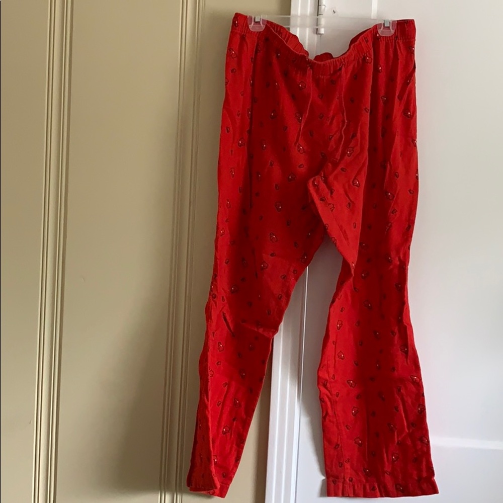 Red penguin patterned old navy pjs
